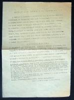 1956 "Budapest Dolgozói, Magyarok" címmel a nyugalomra és békére felszólító forradalmi röplap