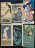 30 db vegyes számolócédula, közte litográfiák, érdekes darabok