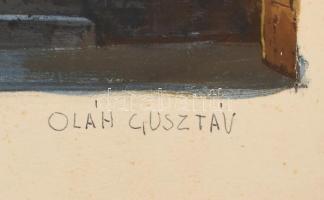 Oláh Gusztáv (1901-1956): 2 db színházi díszletterv, egy jelzett (Varázsfuvola, I. felvonás 3. kép),...