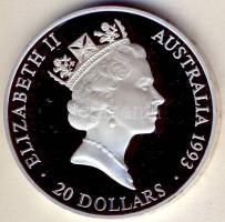 Asuztrália 1993. 20$ Ag "Olimpia-úszók" T:PP Eredeti díszdobozban, tanúsítvánnyal!