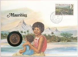 Mauritius 1978. 2c Br felbélyegzett borítékban, bélyegzéssel, német nyelvű leírással T:1- Mauritius 1978. 2 Cents Br in envelope with stamp, cancellation and a prospectus in german C:AU