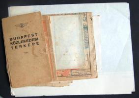 18 darab vegyes régi térkép, mint: Budapest közlekedési illetve utcajegyzéki vagy Sáros Vármegye térképe