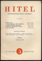 1942 A Hitel c. nemzetpolitikai szemle folyóirat 3 db száma
