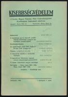 1938 A Kissebségvédelem szerk Elekess Dezső c. folyóirat induló száma és a II. évf 2-3. száma