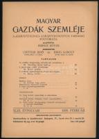 1937-1938 A Magyar Gazdák szemléje c. folyóirat 2db száma