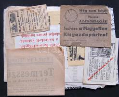1945 előtti 8db szórólap, röplap és plakát, közte katonai tartalommal bíró is