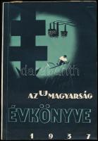 1937 Az Uj Magyarság évkönyve. Gazdag fekete-fehér képanyaggal illusztrált, rajta a kor ismert személyeivel és eseményeivel, Hitler, Horthy Miklós, Gömbös Gyula, Franco, a spanyol pogárháború képeivel...stb. Illusztrált (Szemes) papírkötésben, javított kötéssel, bejelölésekkel.