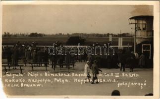 1929 Budapest, Lóverseny, galopp / Hungarian horse race. Faragó (Újpest) photo (b)