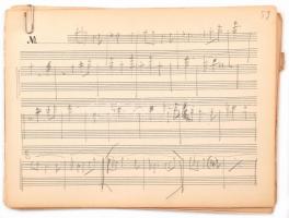 Dohnányi Ernő (1877-1960) zeneszerő autográf kottái 21, nagyrészt kétoldalas lap. + 
Dohnányi, Erns...