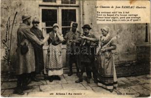 1918 Allons! Au revoir! Les Chansons de Jean Rameau illustrées / WWI French military, soldiers farewell (fa)