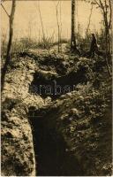 1916 Durch Mine zerstörter Unterstand / WWI German military, destroyed shelter (EK)