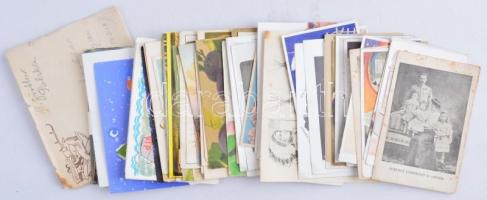 Képeslaptétel jobb darabokkal, benne több Bonzó, Jamboree grafikák és modern lapok is