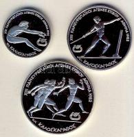 Görögország 1981. 100Dr Ag "Távolugrás", 250Dr "Gerelyhajítás", 500Dr "Vált...