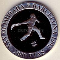 Spanyolország 1990. 2000P Ag "Olimpia-pelota" T:PP