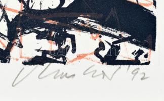 Tolan, Vasile (1953-): Gesztusok (cím nélkül), 1992. Litográfia, papír, jelzett, számozott (127/200)...