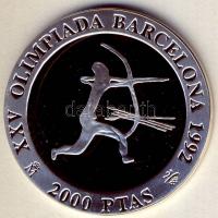 Spanyolország 1990. 2000P Ag "Olimpia-íjászat" T:PP