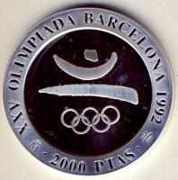 Spanyolország 1990. 2000P Ag "Olimpia-szimbólum" T:PP