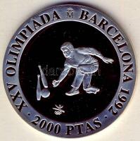 Spanyolország 1991. 2000P Ag "Olimpia-bowling" T:PP