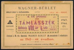 1943 M. Kir. Operaház Wagner-bérlet, támlásszék