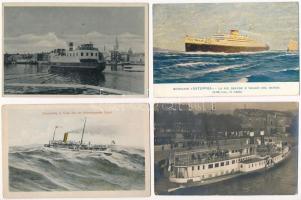 42 db főleg RÉGI hajós motívum képeslap / 42 mostly pre-1945 ship motive postcards