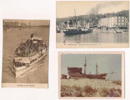 42 db főleg RÉGI hajós motívum képeslap / 42 mostly pre-1945 ship motive postcards