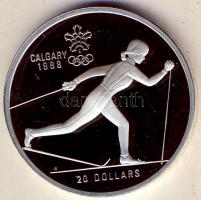 Kanada 1986. 20$ Ag "Téli olimpia-síelés" T:PP