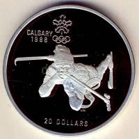 Kanada 1986. 20$ Ag "Téli olimpia-biatlon" T:PP