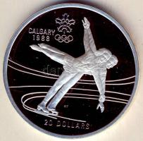 Kanada 1987. 20$ Ag "Téli olimpia-jégtánc" T:PP