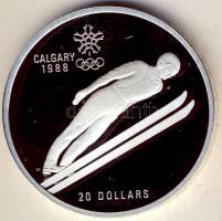 Kanada 1987. 20$ Ag "Téli olimpia-síelés" T:PP