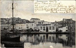 1902 Mali Losinj, Lussinpiccolo; Riva (creases)