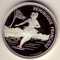 Franciaország 1989. 100Fr Ag "Téli olimpia-jégkorcsolya" T:PP