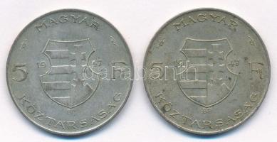 1947. 5Ft Ag "Kossuth" T:2- patina, karc
Adamo F8.1