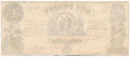 1852. 1Ft "Kossuth bankó" kitöltetlen "D" T:II Hungary 1852. 1 Forint "D&qu...