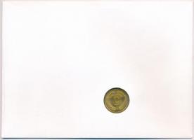 Chile 1970. 5c Al-Br felbélyegzett borítékban, bélyegzéssel, német nyelvű leírással T:1 patina
Chil...