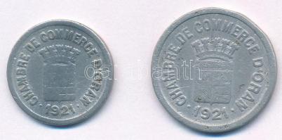 Francia Nyugat-Afrika / Oran 1921. 5c Al + 10c Al szükségpénz T:3
French West Africa / Oran 1921. 5...