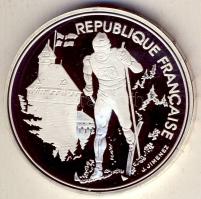 Franciaország 1991. 100Fr Ag "Olimpia-terep síelés" T:PP