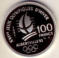 Franciaország 1991. 100Fr Ag "Olimpia-síugrás" T:PP