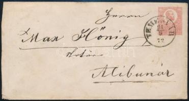1872 5kr díjjegyes levél TEMESVÁR