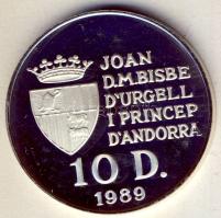 Andorra 1989. 10D Ag "Olimpia-síelés" T:PP Csak 15.000db!