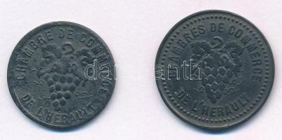 Franciaország / Herault ~1920. 5c + 10c Zn szükségpénz T:2,2-
France / Herault ~1920. 5 Centimes + ...