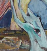 M. Makkai Piroska (1910-1998): Szürreális álom. Vegyes technika, papír, jelzés nélkül, 23x18 cm. Dek...