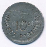 Franciaország / Tarbes 1917. 10c Fe szükségpénz T:3 France / Tarbes 1917. 10 Centimes Fe necessity money (notgeld) C:F