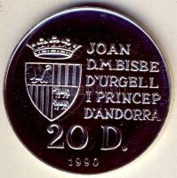 Andorra 1990. 20D Ag "Olimpia-lovaglás" T:PP Csak 15.000db!