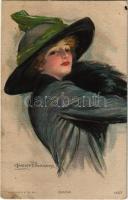 1918 Diana. Lady art postcard R.C. Co. 1437. s: Clarence F. Underwood (fa)