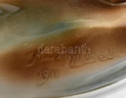 Zsolnay birkózó medvék kézzel festett jelzés nélkül 30 cm