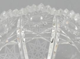 2 db lábas ólomkristály kínáló tálka d: 11cm