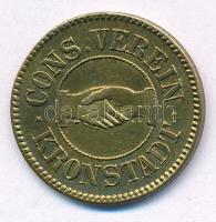 Német Birodalom / Kronstadt DN 10kr sárgaréz token T:2 karc
German Empire / Kronstadt ND 10 Marke K...