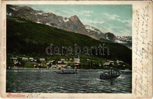 1906 Grundlsee (Steiermark), lake. Verlag v. J. Scheck (tear)