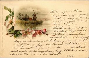 1899 (Vorläufer) Greeting card with windmill. Fr. W. Juxberg Kunstverlag Serie 214. No. 5051. litho (EK)