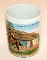 Század elején készült hortobágyi csikóstanyát ábrázoló bögre